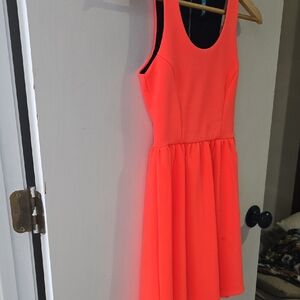 L'Amour Vibrant Coral Mini Dress